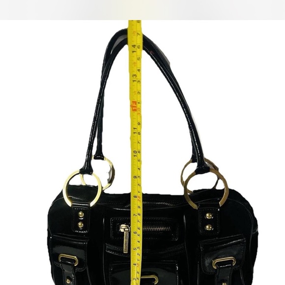 Charles David Black Shoulder Bag with Gold Details - Picture 8 of 8